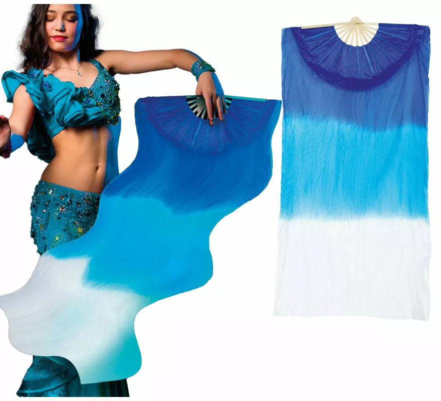 Translation missing: it.Abanico azul y blanco largo de 60x140 cm