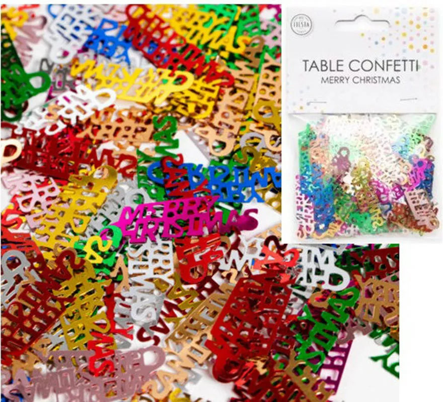 Translation missing: it.Bolsa de Confetti para mesa 'Merry Christmas' de 14 g