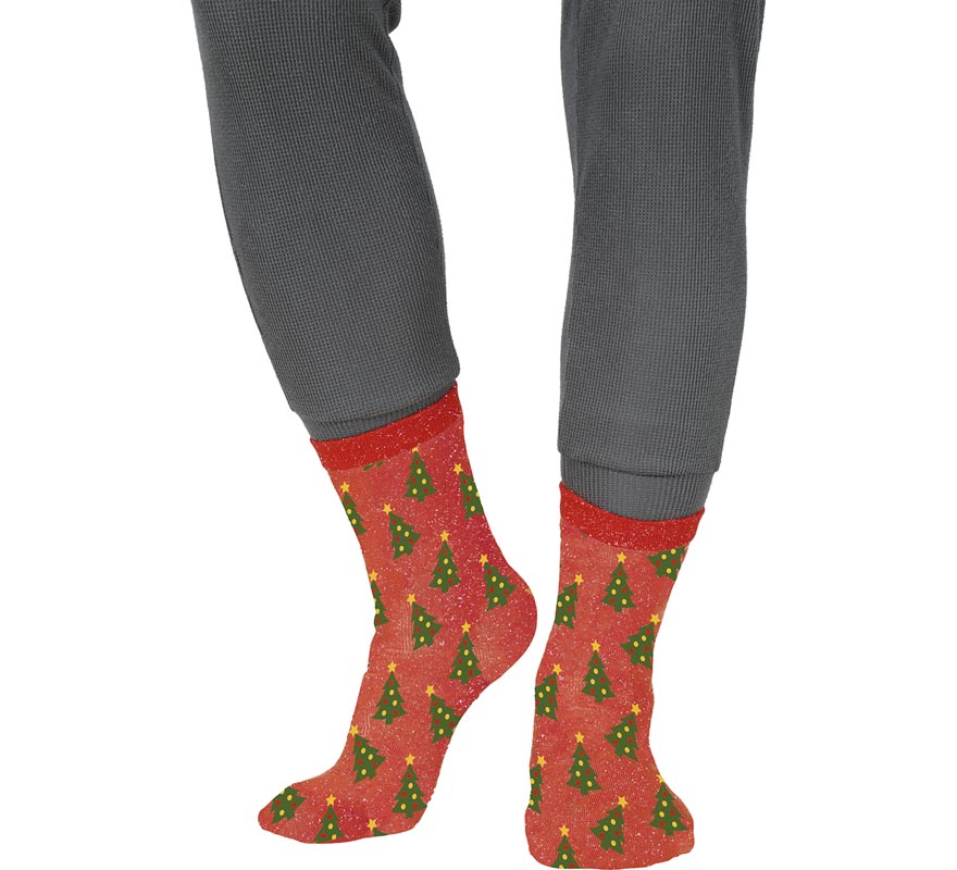 Translation missing: it.Calcetines Navideños Arboles con Purpurina en números del 22 al 41