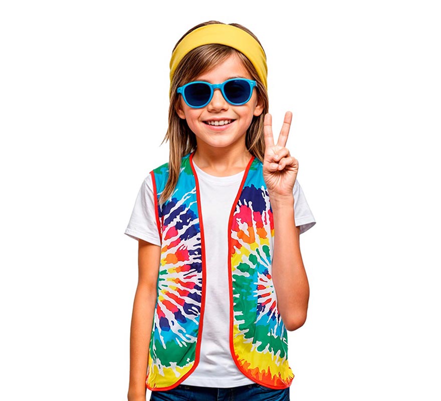 Translation missing: it.Chaleco de Hippie círculos multicolor infantil