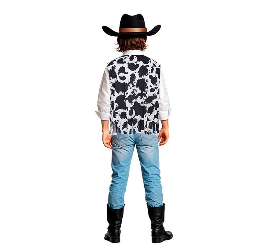 Translation missing: it.Chaleco de Vaquero negro estampado infantil