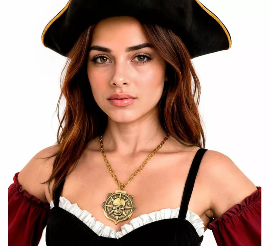 Translation missing: it.Colgante Calavera dorado de Pirata
