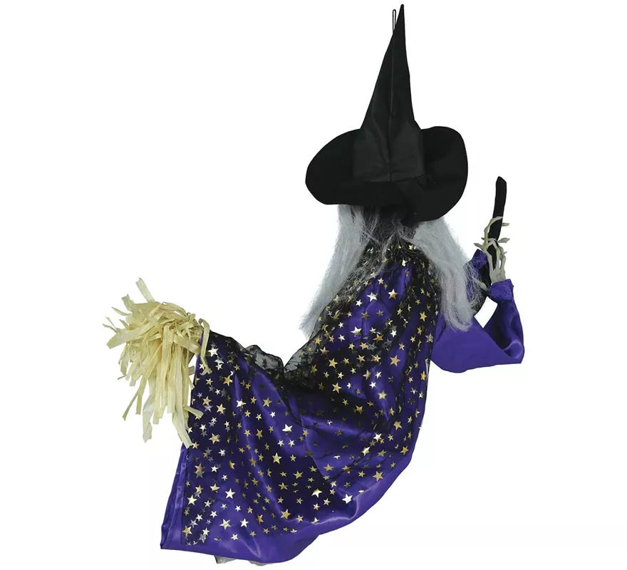 Colgante de Bruja con Luz de Sonido y Movimiento de 75 cm
