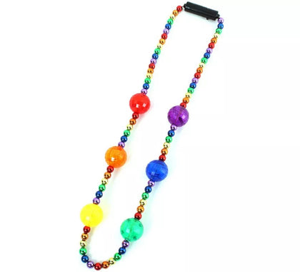 Collar de Bolas Arcoíris con Luz