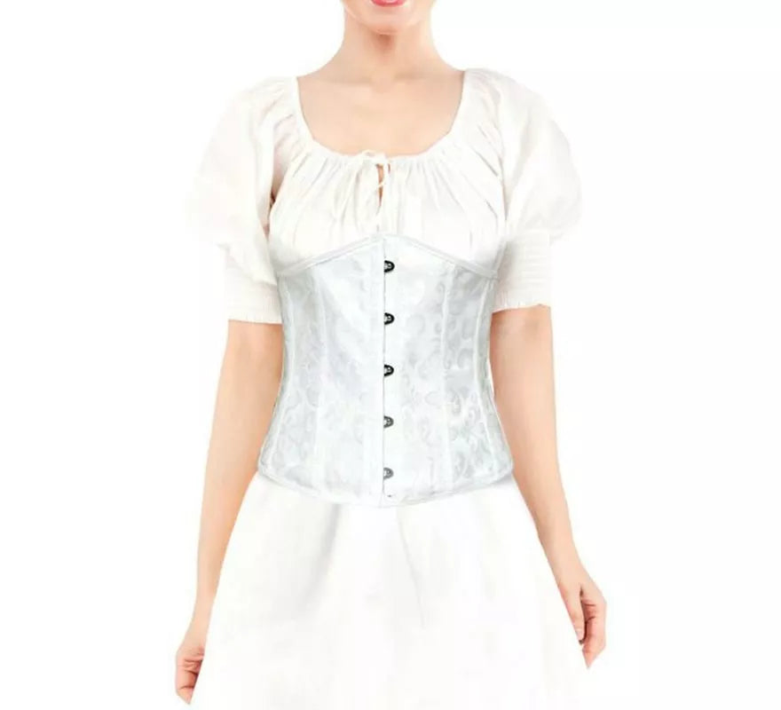 Translation missing: it.Corset Jacquard Blanco para mujer