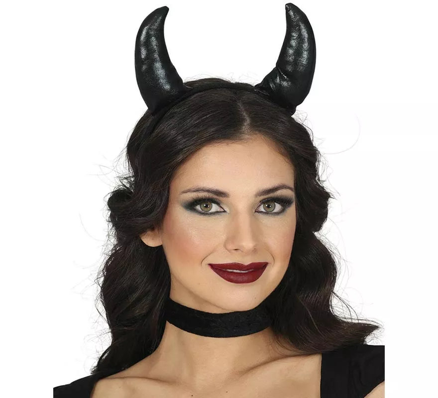 Translation missing: it.Diadema Cuernos Demonio negra
