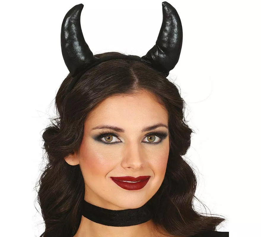 Translation missing: it.Diadema Cuernos Demonio negra