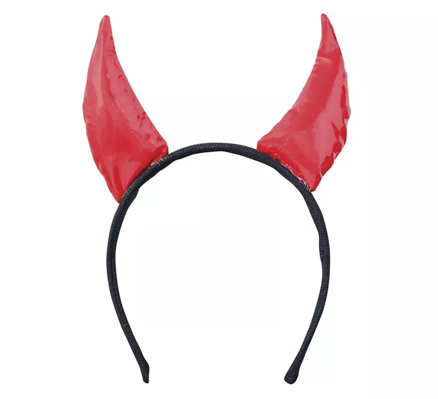 Translation missing: it.Diadema Cuernos Diablesa de tela para Halloween