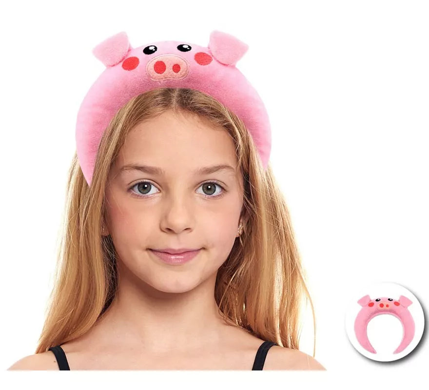 Translation missing: it.Diadema de Cerdita de peluche infantil
