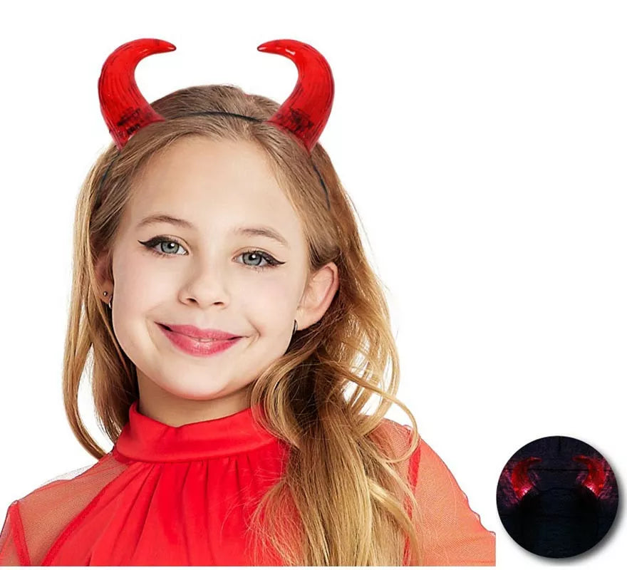 Translation missing: it.Diadema de Cuernos de Demonio con luz infantil