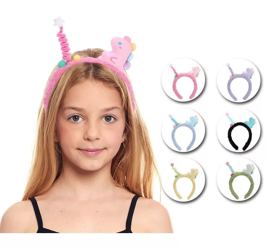 Translation missing: it.Diadema de Dinosaurio de peluche en colores surtidos infantil