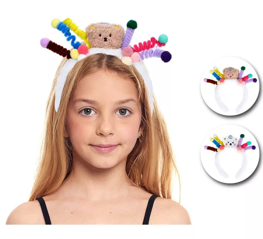 Translation missing: it.Diadema de Espirales de peluche en colores surtidos infantil