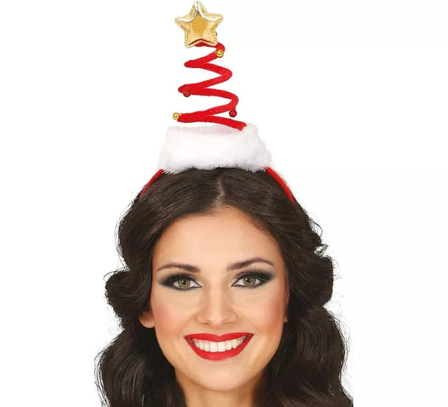 Translation missing: it.Diadema de Gorro Árbol de Navidad espiral con estrella