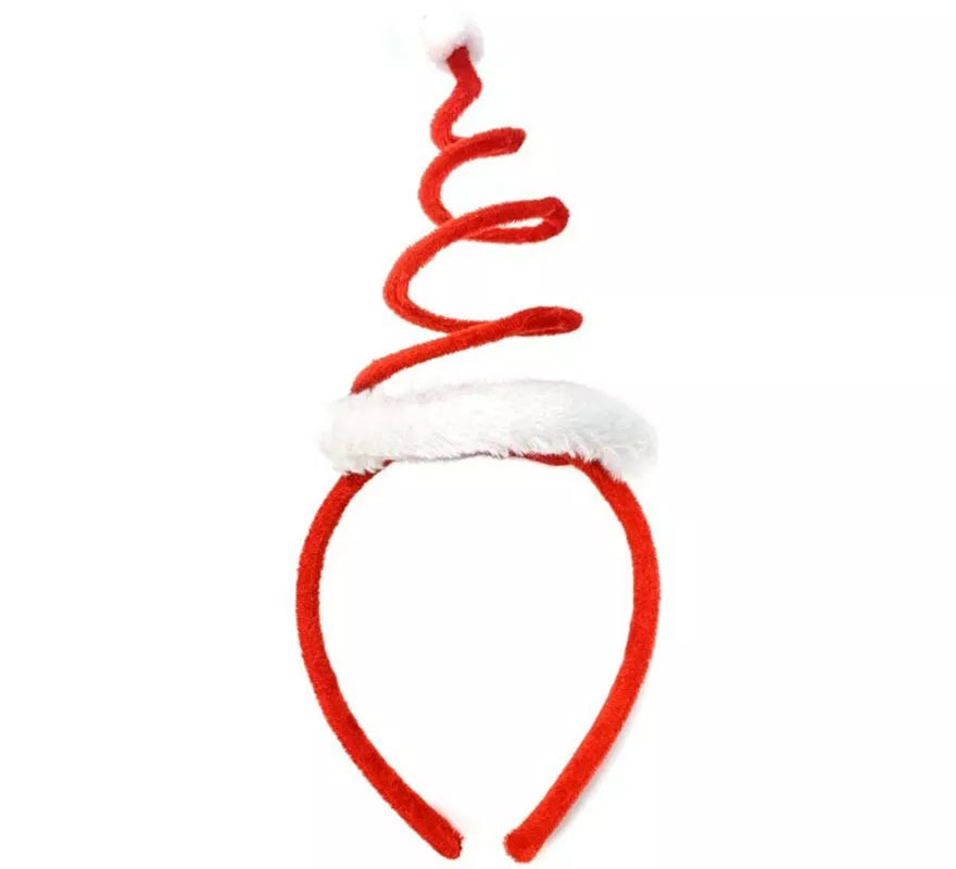 Translation missing: it.Diadema de Gorro Papá Noel Espiral roja