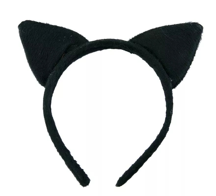 Translation missing: it.Diadema de Orejas de Gato negras de 5,5x6 cm