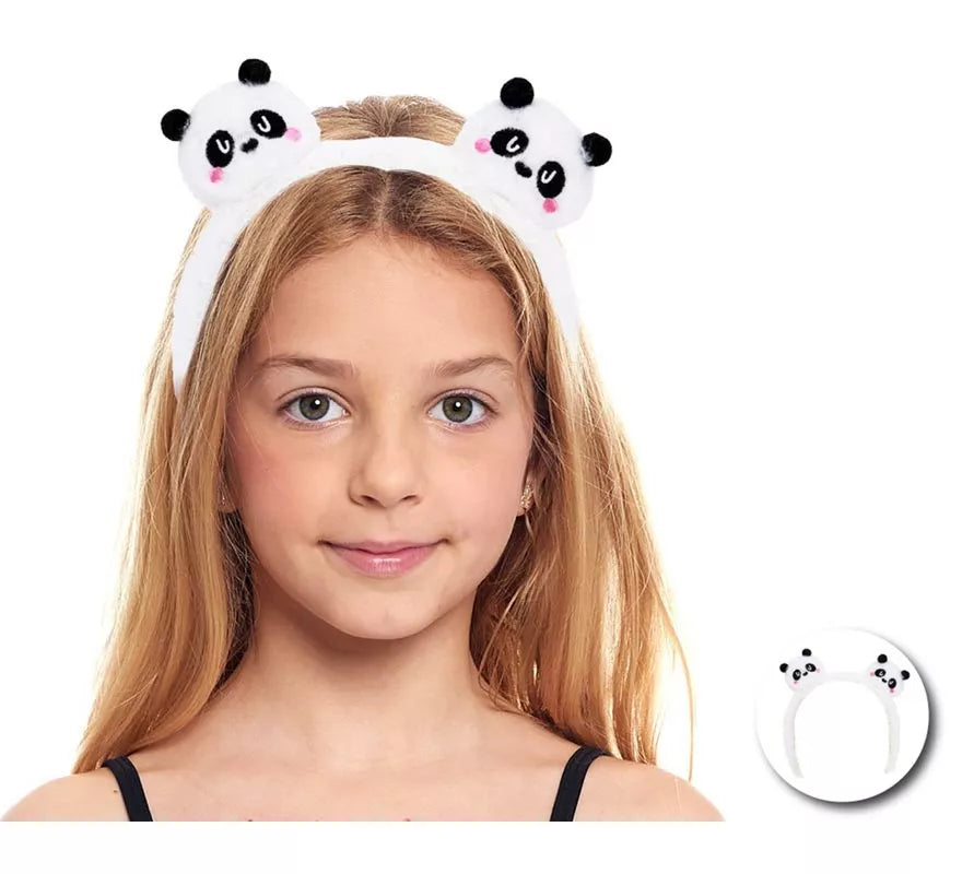 Translation missing: it.Diadema de Ositos Panda de peluche infantil