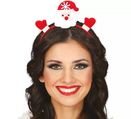 Diadema de Papá Noel manos abiertas