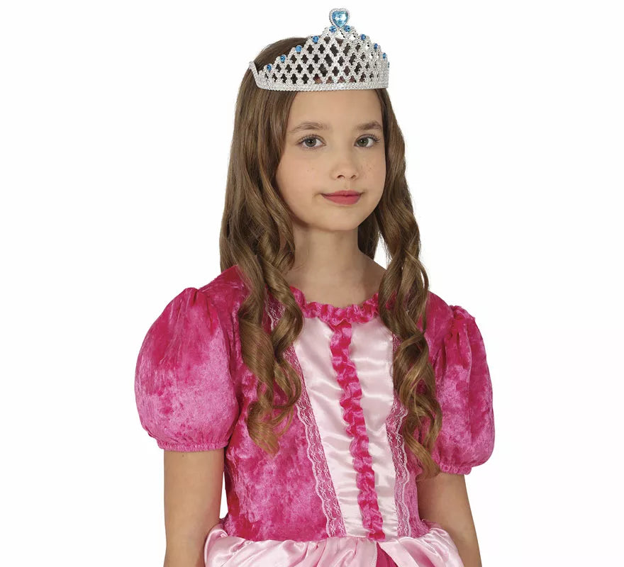 Translation missing: it.Diadema de Princesa plateada con corazón