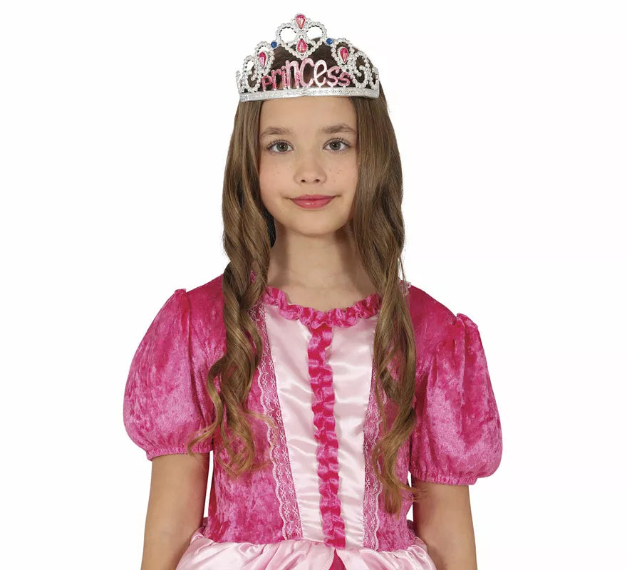 Translation missing: it.Diadema de Princess plateada y rosa