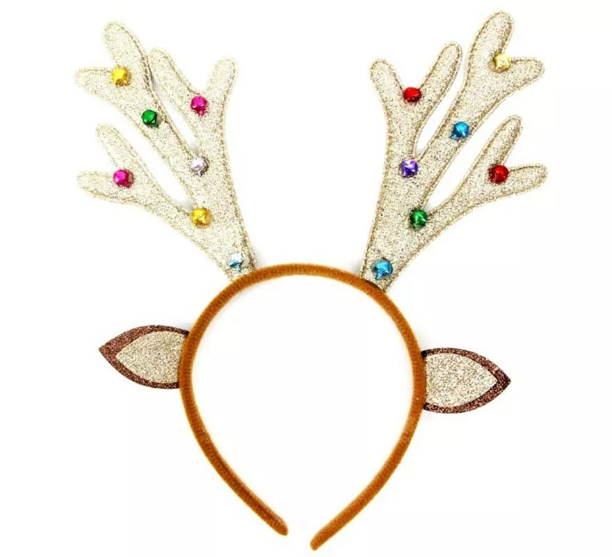 Translation missing: it.Diadema de Reno con Cascabeles y brillantina