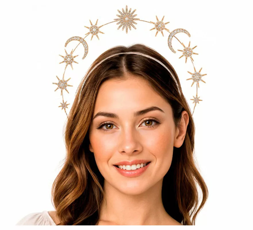 Translation missing: it.Diadema Halo de Diosa con Estrellas y Lunas