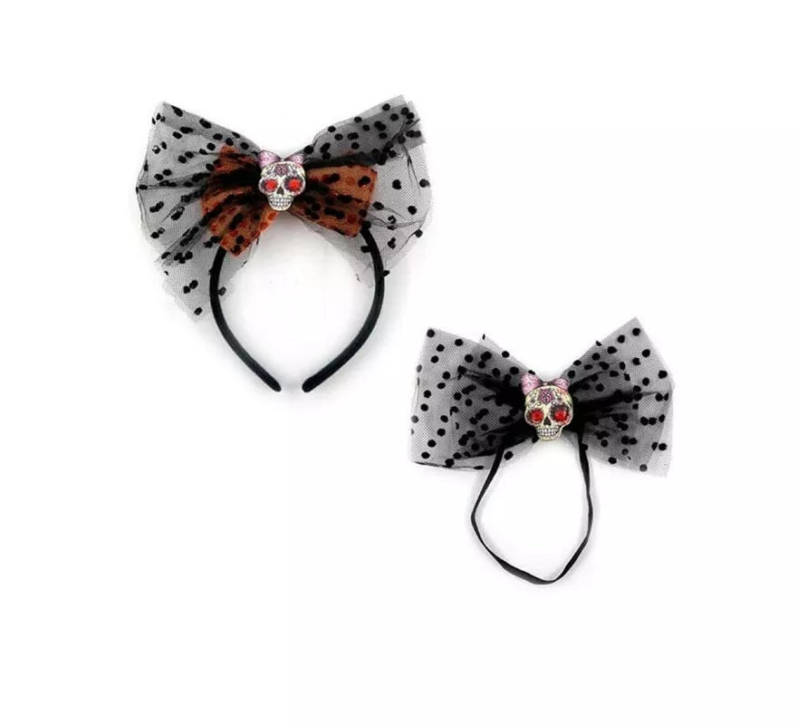 Translation missing: it.Diadema y Pajarita Calavera con lunares