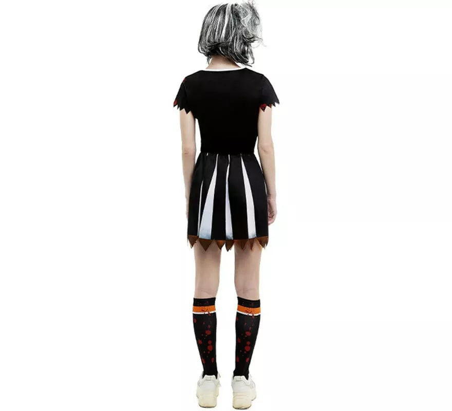 Translation missing: it.Disfraz de Animadora Zombie Team negro para mujer