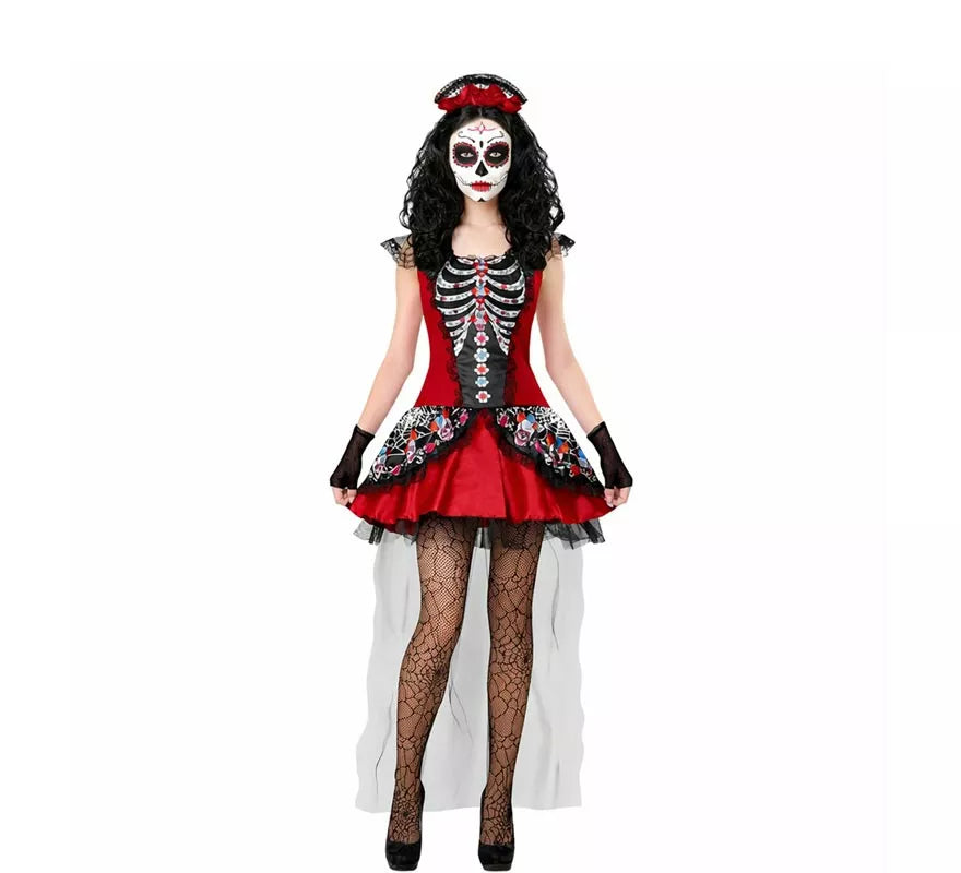 Translation missing: it.Disfraz de Catrina Día de Los Muertos con Velo para mujer