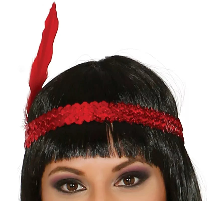 Disfraz de Charlestón rojo para mujer