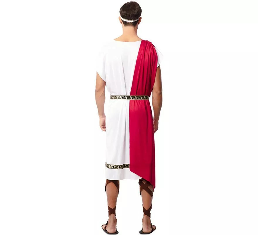 Translation missing: it.Disfraz de Emperador Romano con chal rojo para hombre