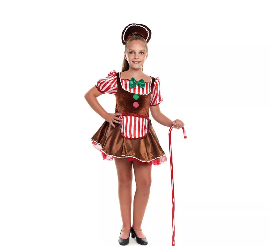 Translation missing: it.Disfraz de Muñeca Jengibre de Navidad para niña