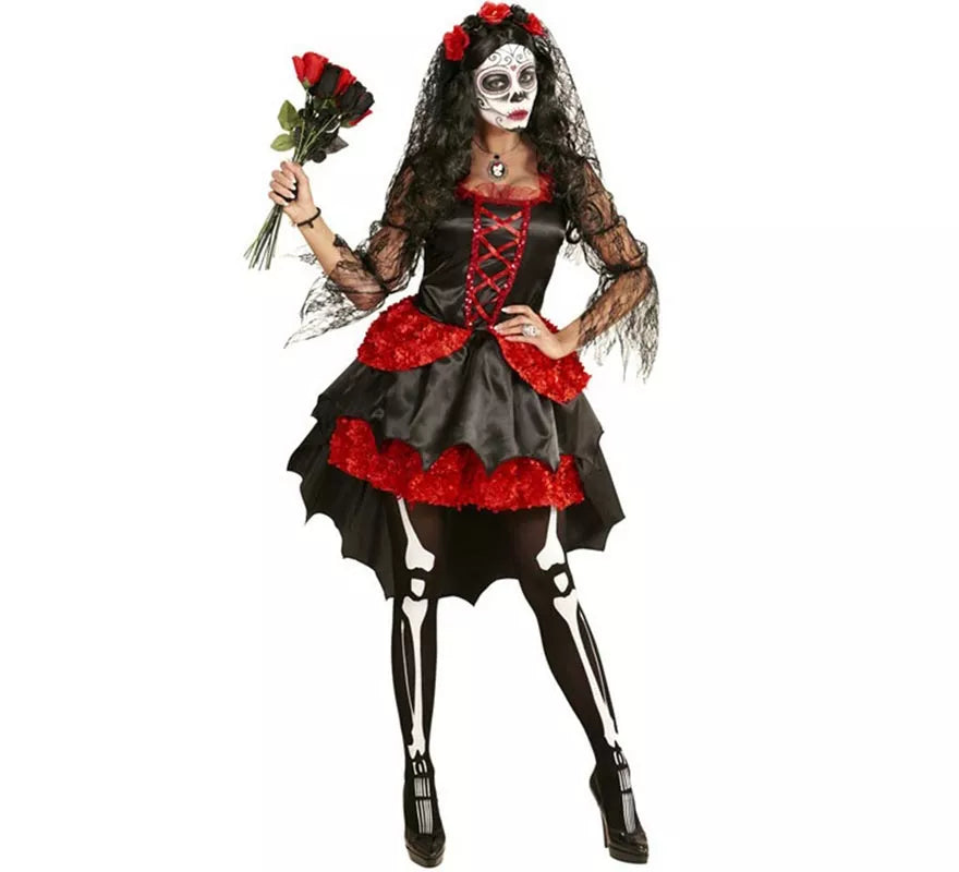 Translation missing: it.Disfraz de Novia Esqueleto Catrina para mujer