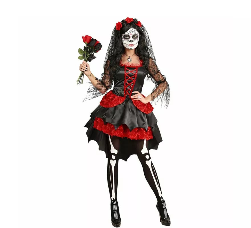 Translation missing: it.Disfraz de Novia Esqueleto Catrina para mujer