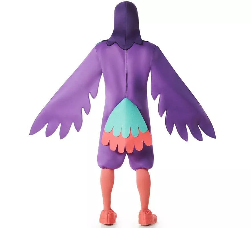 Translation missing: it.Disfraz de Pájaro Guacamayo morado para hombre