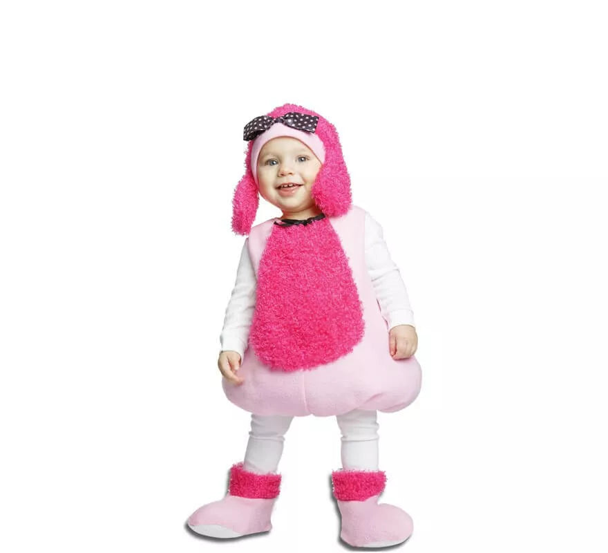 Translation missing: it.Disfraz de Perrito Caniche Rosa para bebé y niña