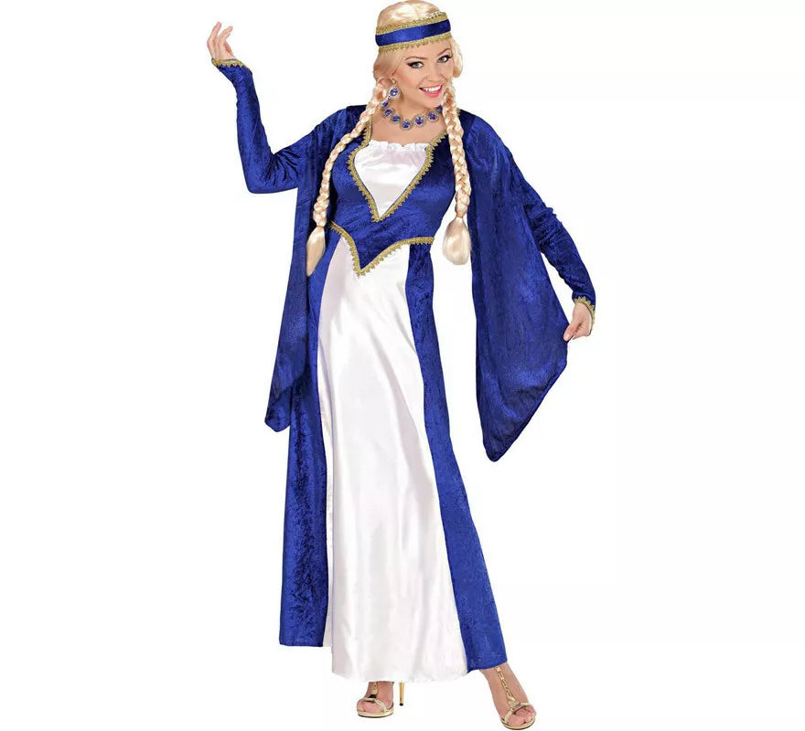 Translation missing: it.Disfraz de Reina Renacentista Terciopelo Azul para mujer