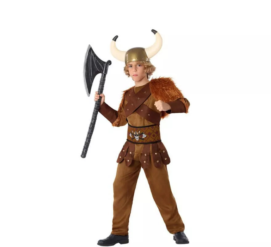 Translation missing: it.Disfraz de Vikingo Marrón para niño