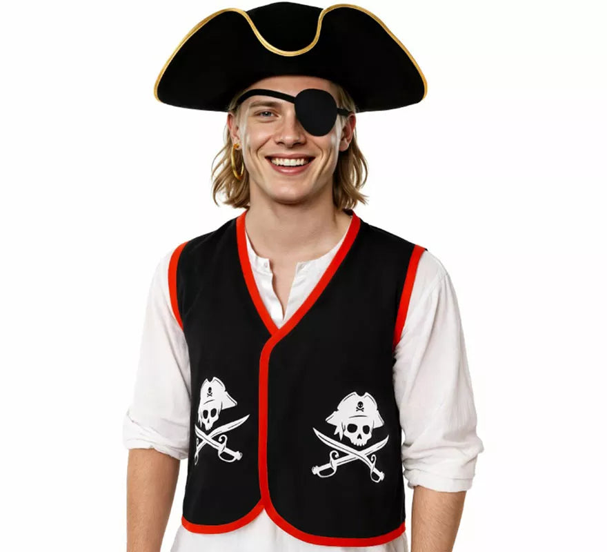 Translation missing: it.Disfraz o Kit de Pirata para adultos: Sombrero y Chaleco