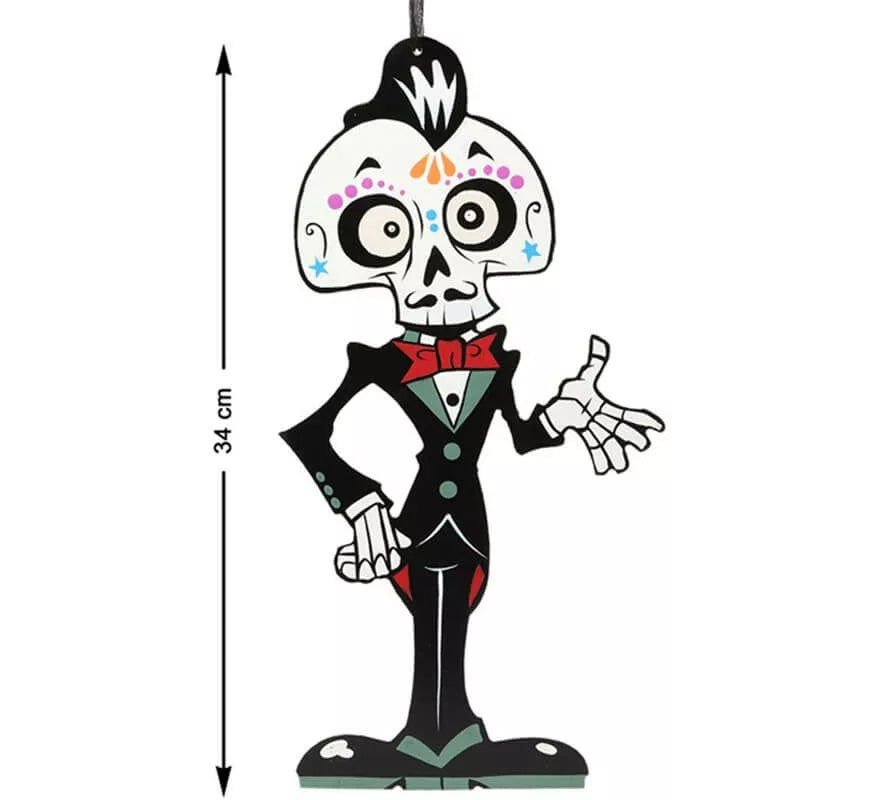 Translation missing: it.Esqueleto Día de los Muertos para decoración 34x17 cm