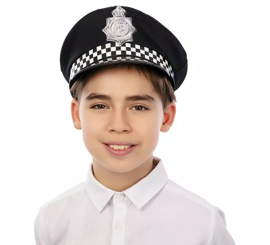 Translation missing: it.Gorra de Policía a cuadros infantil de 25x22x12 cm