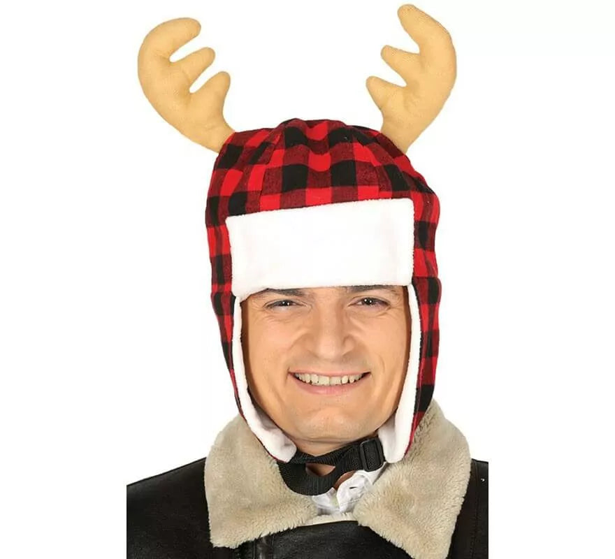 Translation missing: it.Gorro a Cuadros con Cuernos 45 cm