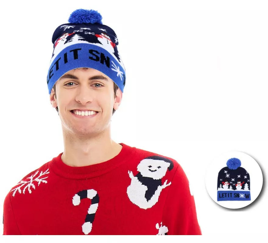 Translation missing: it.Gorro de Reno en Nieve azul adulto
