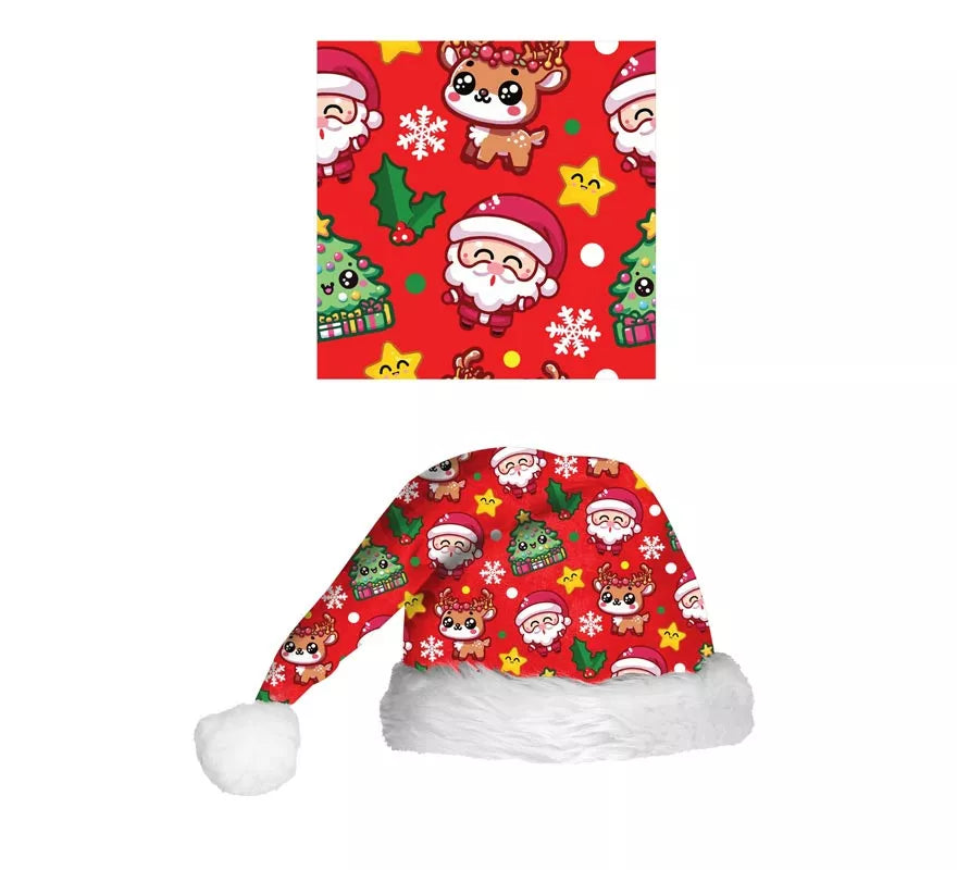 Translation missing: it.Gorro Estampado Navideño rojo infantil