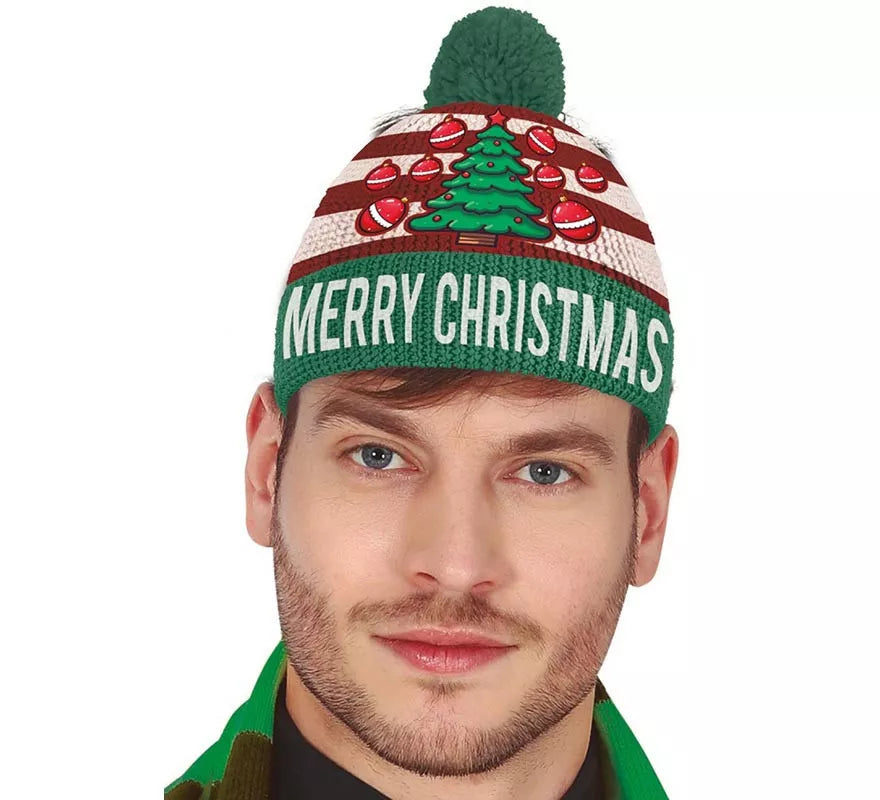 Translation missing: it.Gorro Navideño efecto verde Lana