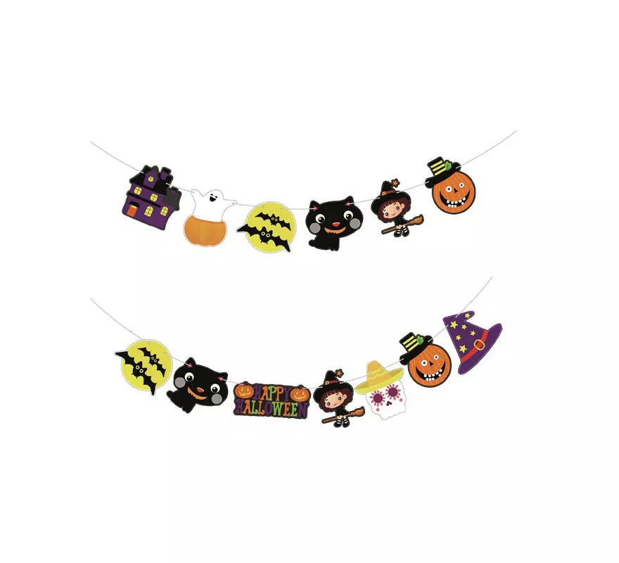 Guirnalda de Caricaturas niños Halloween de3 m