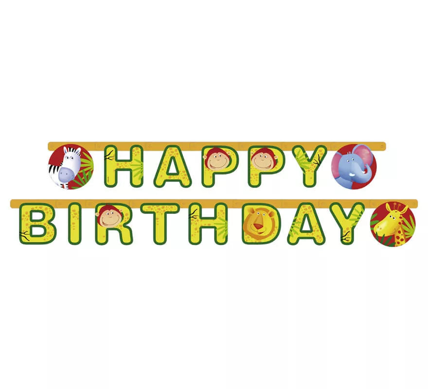 Translation missing: it.Guirnalda de Happy Birthday de Safari