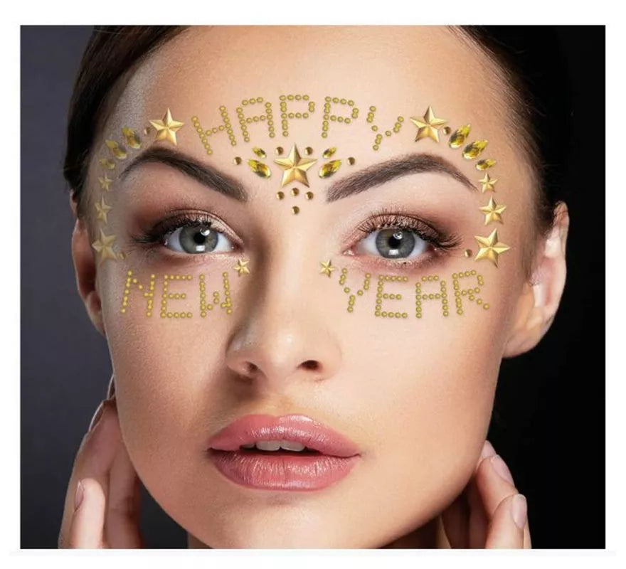 Translation missing: it.Joyas Faciales Adhesivas Happy New Year puntos