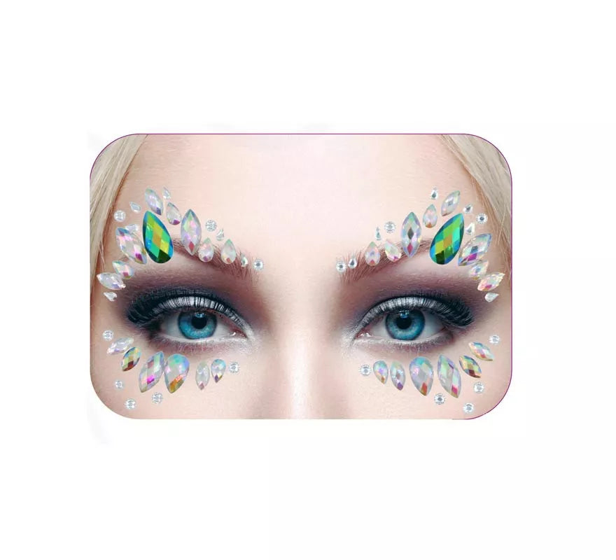 Translation missing: it.Joyas Faciales gotas plateadas holográfico brillantes