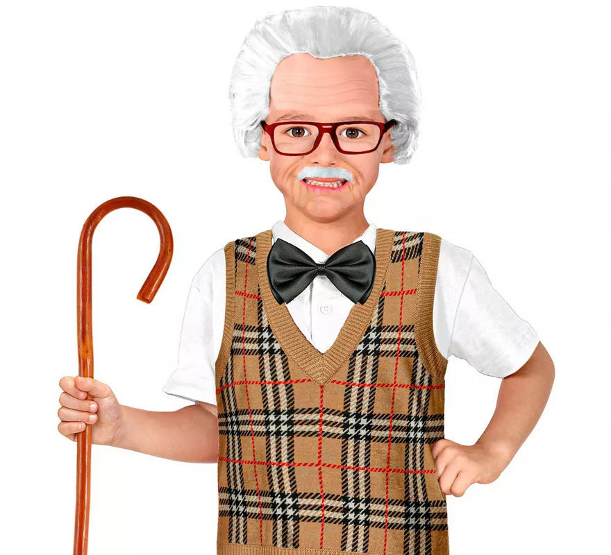 Translation missing: it.Kit de Abuelo Infantil: Casquete con Pelo, Bigote y Gafas