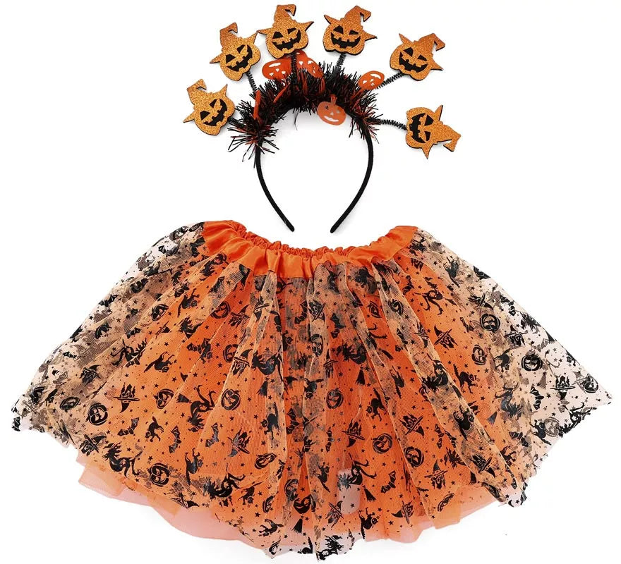 Translation missing: it.Kit de Calabaza: Diadema y Tutú Infantil